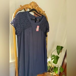 NWT Torrid Navy Lace Detail Dress